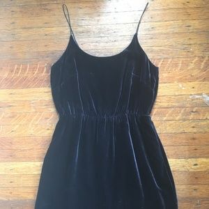 J. Crew Cocktail Velvet Dress in Purple/Indigo